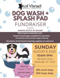 Dog Wash + Splash Pad Fundraiser @ Kol Yisrael